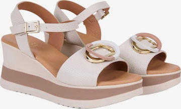 Desa Teenslipper 'Keilsandalen' in Beige: voorkant