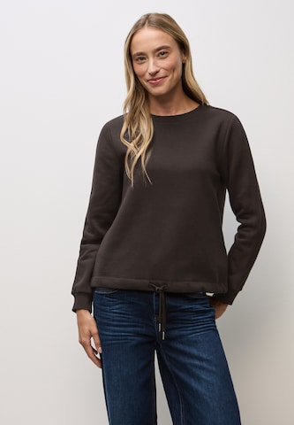 STREET ONE Sweatshirt in Brown: front