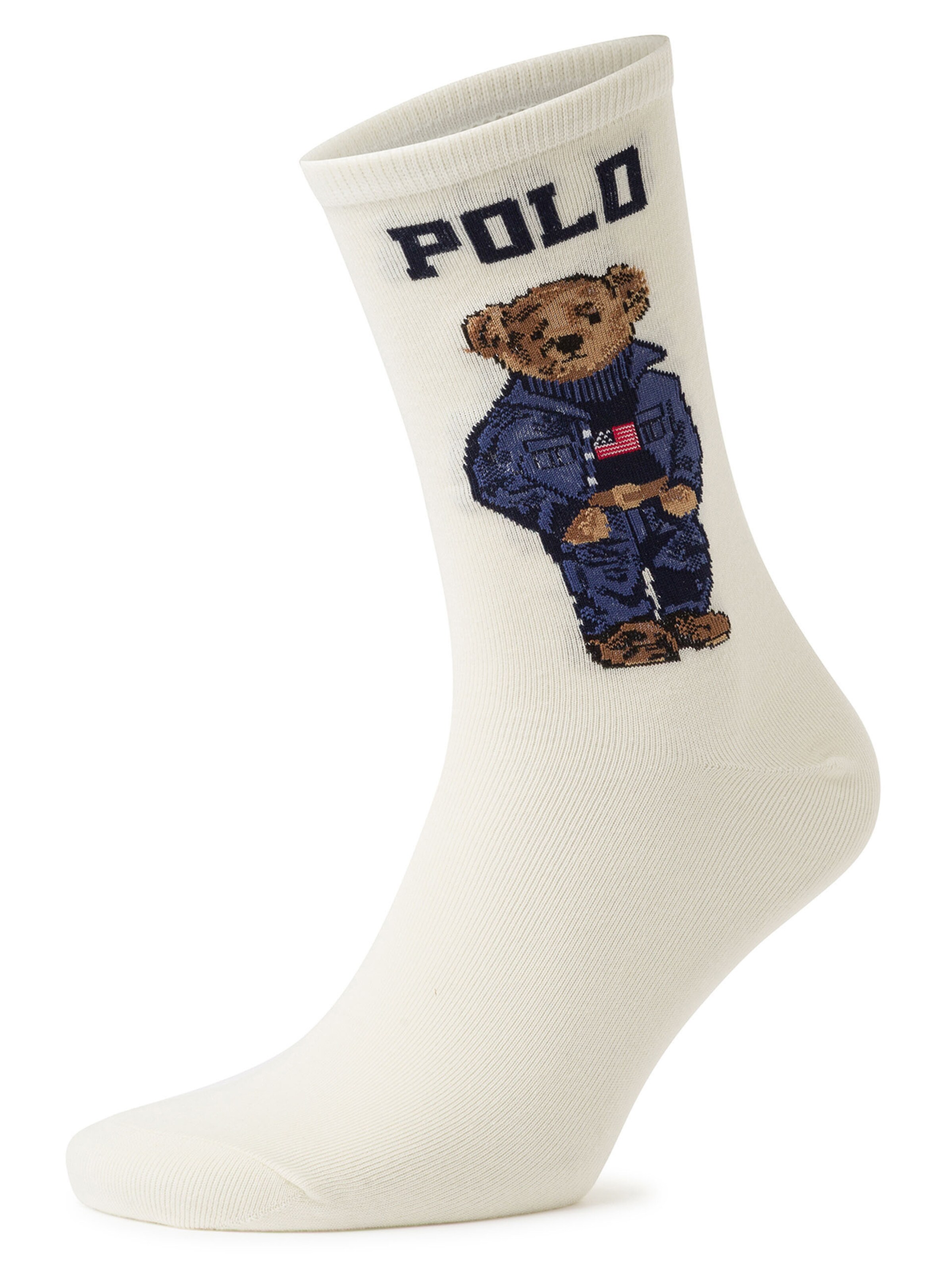 Chaussettes Polo Ralph Lauren en beige : devant