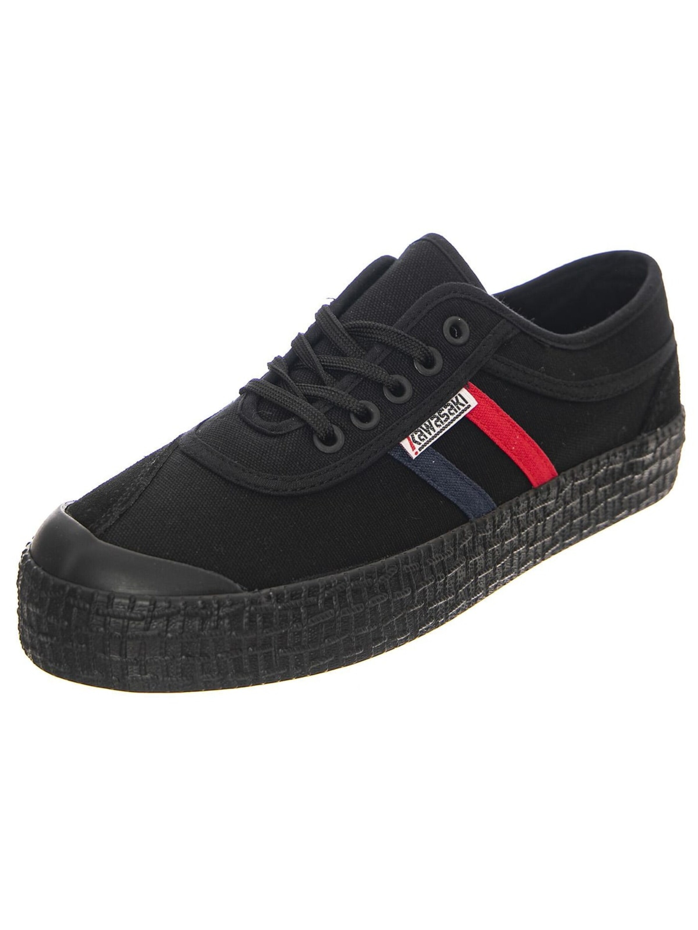 KAWASAKI Athletic lace-up shoe 'W' Retro 3.0 Black Solid Shoes' in Black: front