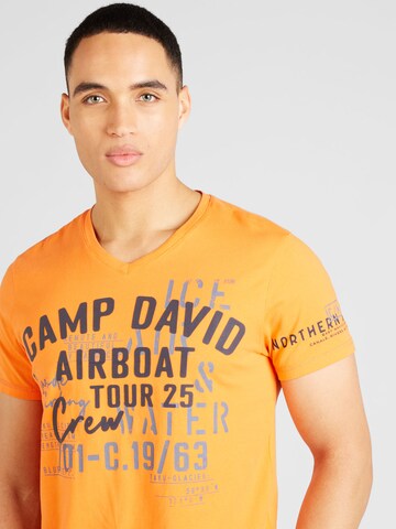 CAMP DAVID Shirt 'Alaska Ice Tour' in Oranje