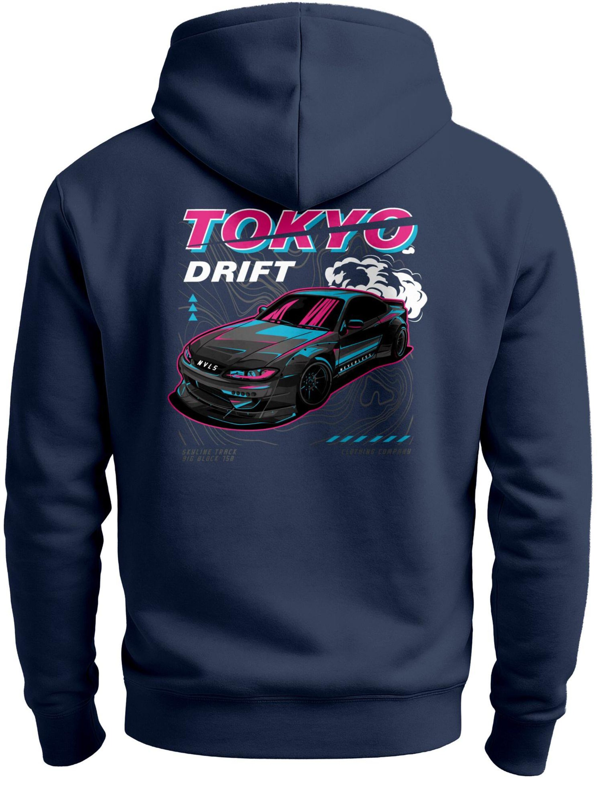 Neverless Sweatshirt 'Tokyo Drift' in Blue