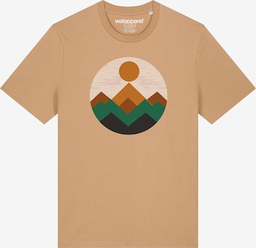 Watapparel Shirt 'Geometric Landscape 2' in Beige: Vorderseite