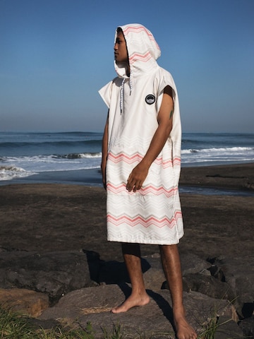 woodsandwaves Badjas kort 'Surf-Poncho' in Beige