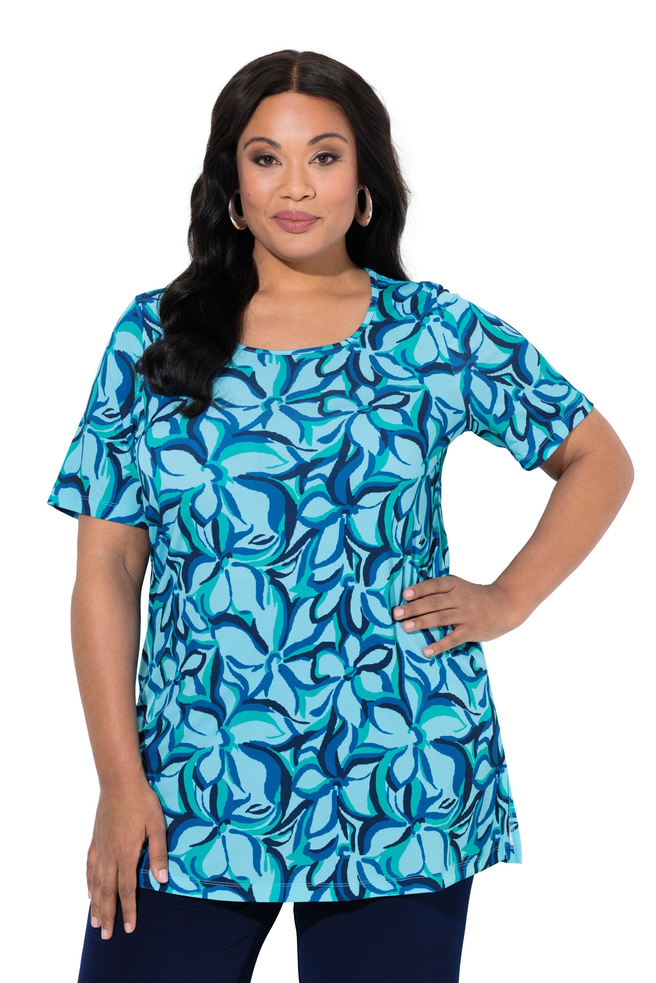 Ulla Popken Shirt in Blau: Vorderseite