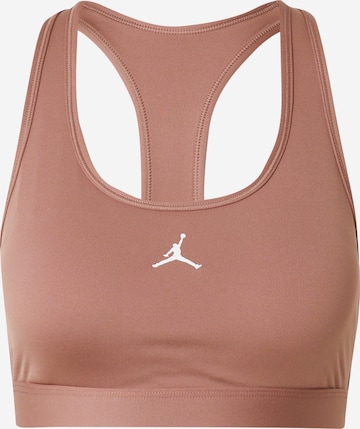 NIKE Спортивный бюстгальтер в Коричневый: спереди