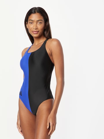 ADIDAS PERFORMANCE Bralette Active Swimsuit 'Bars Colourblock' in Black: front