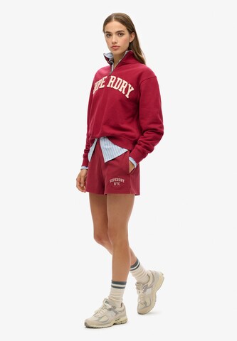 Superdry Regular Broek 'Athletic Essentials' in Rood