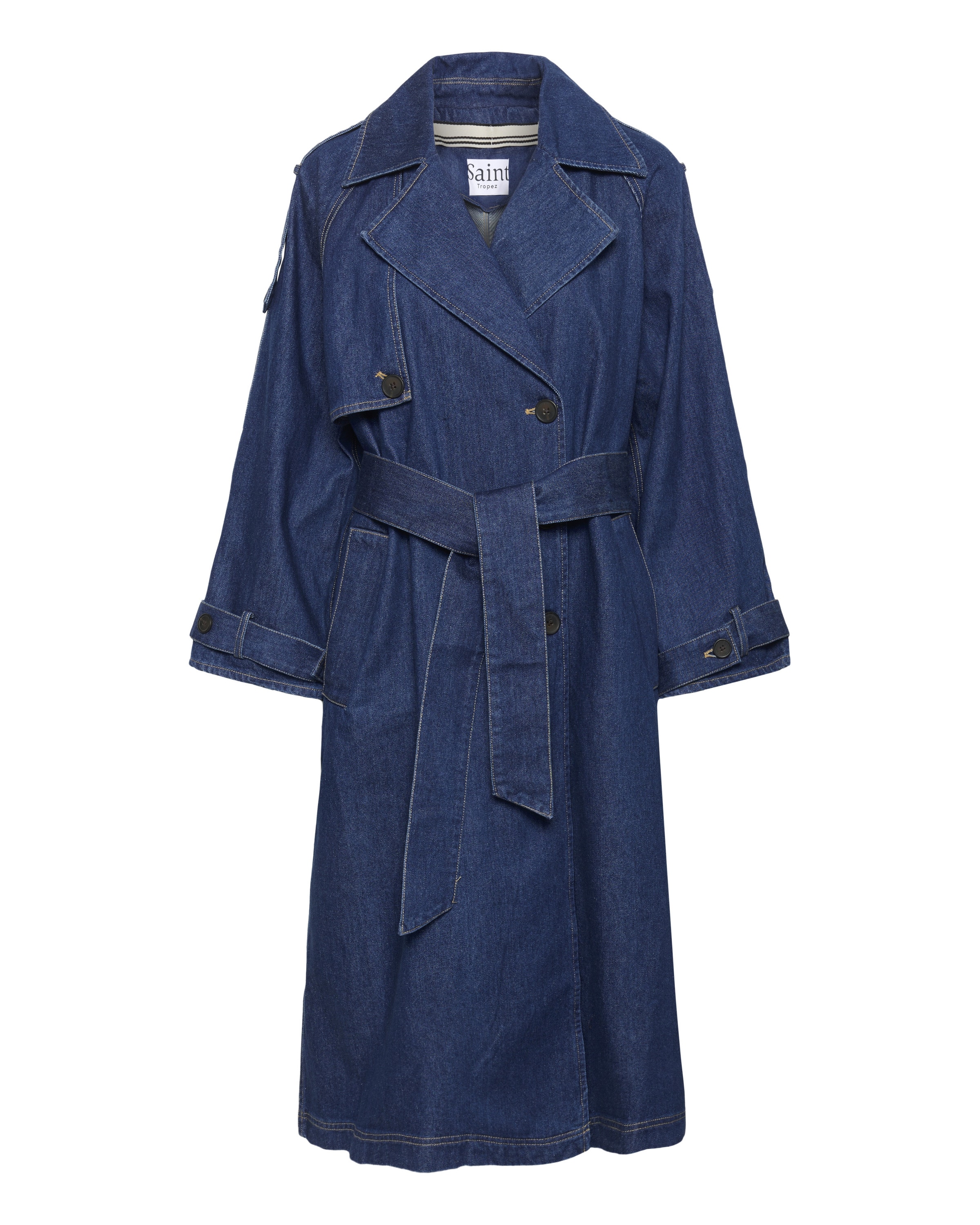 SAINT TROPEZ Tussenmantel 'OdellSZ' in Blauw: voorkant