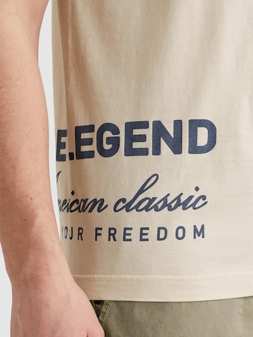 T-Shirt 'PME LEGEND - T-shirt with off-placed artworks' PME Legend en beige