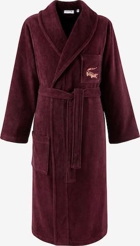 LACOSTE Bademantel lang 'LRENE' in Rot: Vorderseite