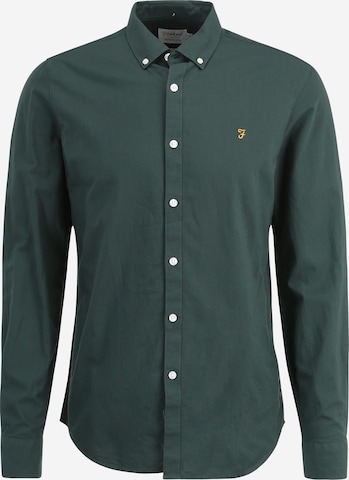 FARAH Button Up Shirt 'BREWER' in Green: front