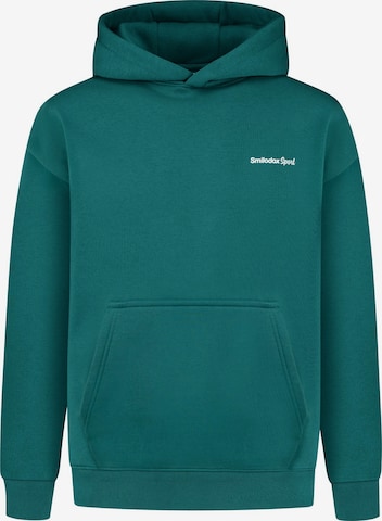 Smilodox Hoodie Oversize Backprint Tamio in Grün: Vorderseite