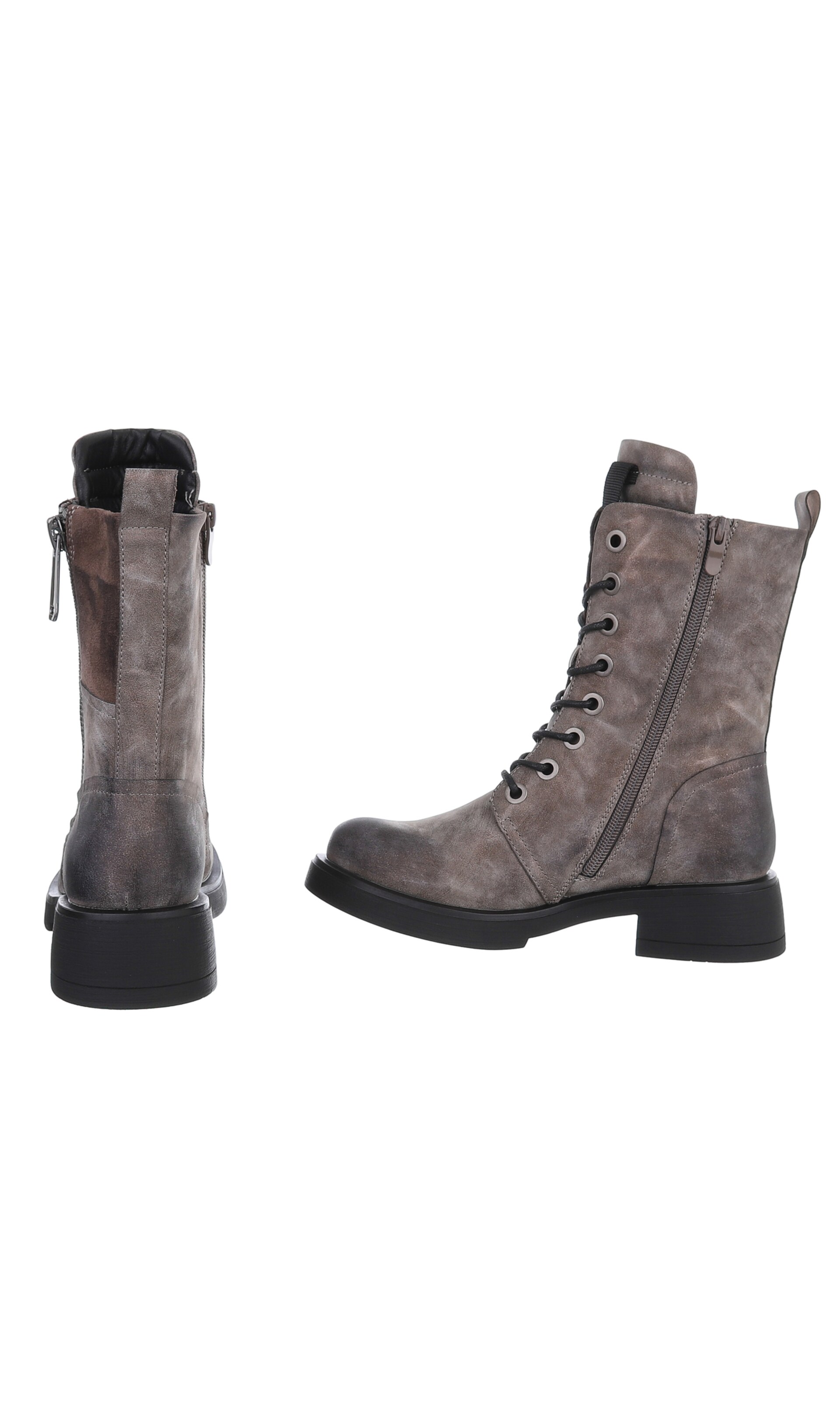 Ital-Design Schnürstiefelette in Grau