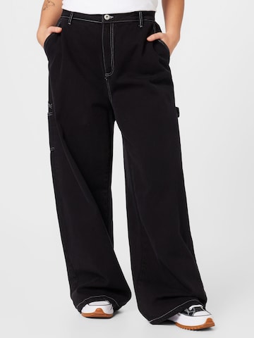Cotton On Curve Wide leg Jeans 'CARPENTER' in Black: front