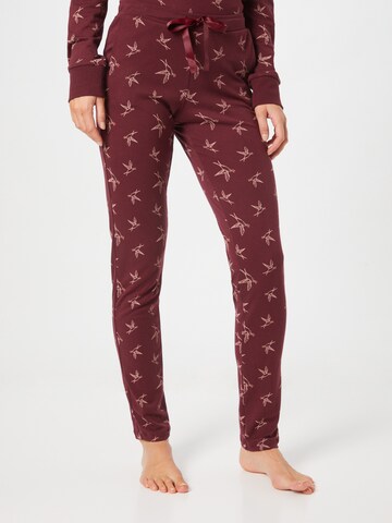 SCHIESSER - Calças de pijama ' Mix+Relax ' em vermelho: frente