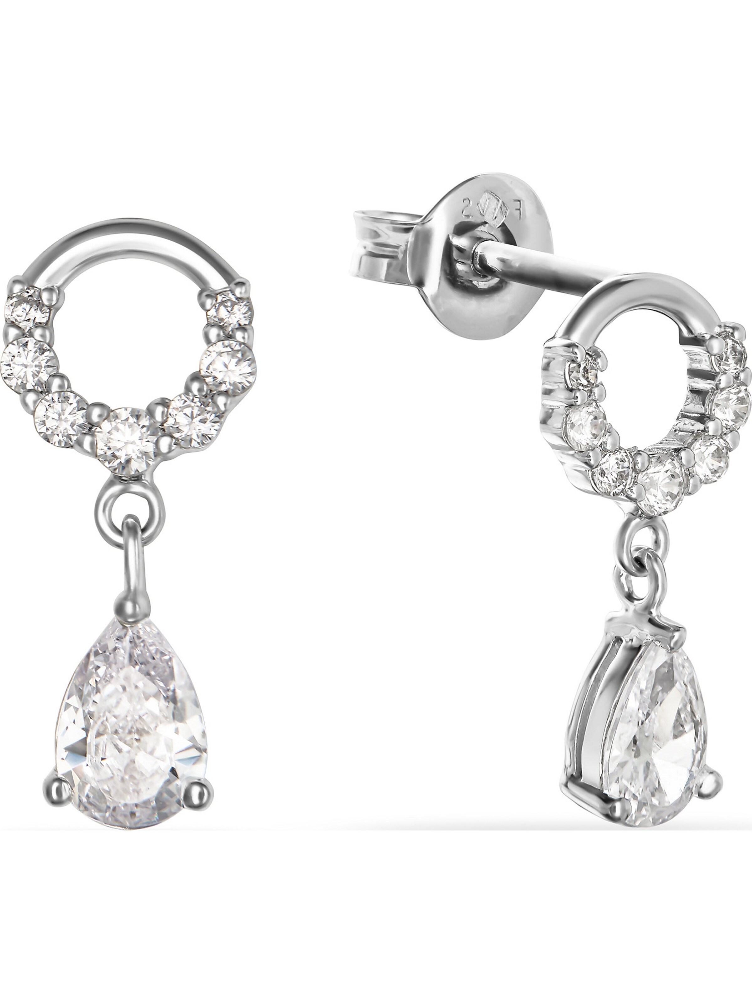 FAVS Earrings in Silver: front