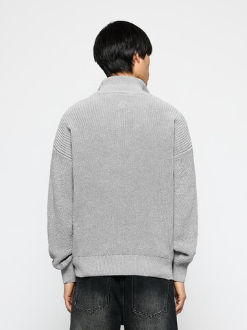 Burocs Sweater 'Knit Half-Zip' in Grey