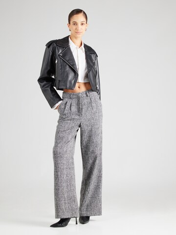 VILA Wide Leg Hose 'VIEVIE' in Schwarz