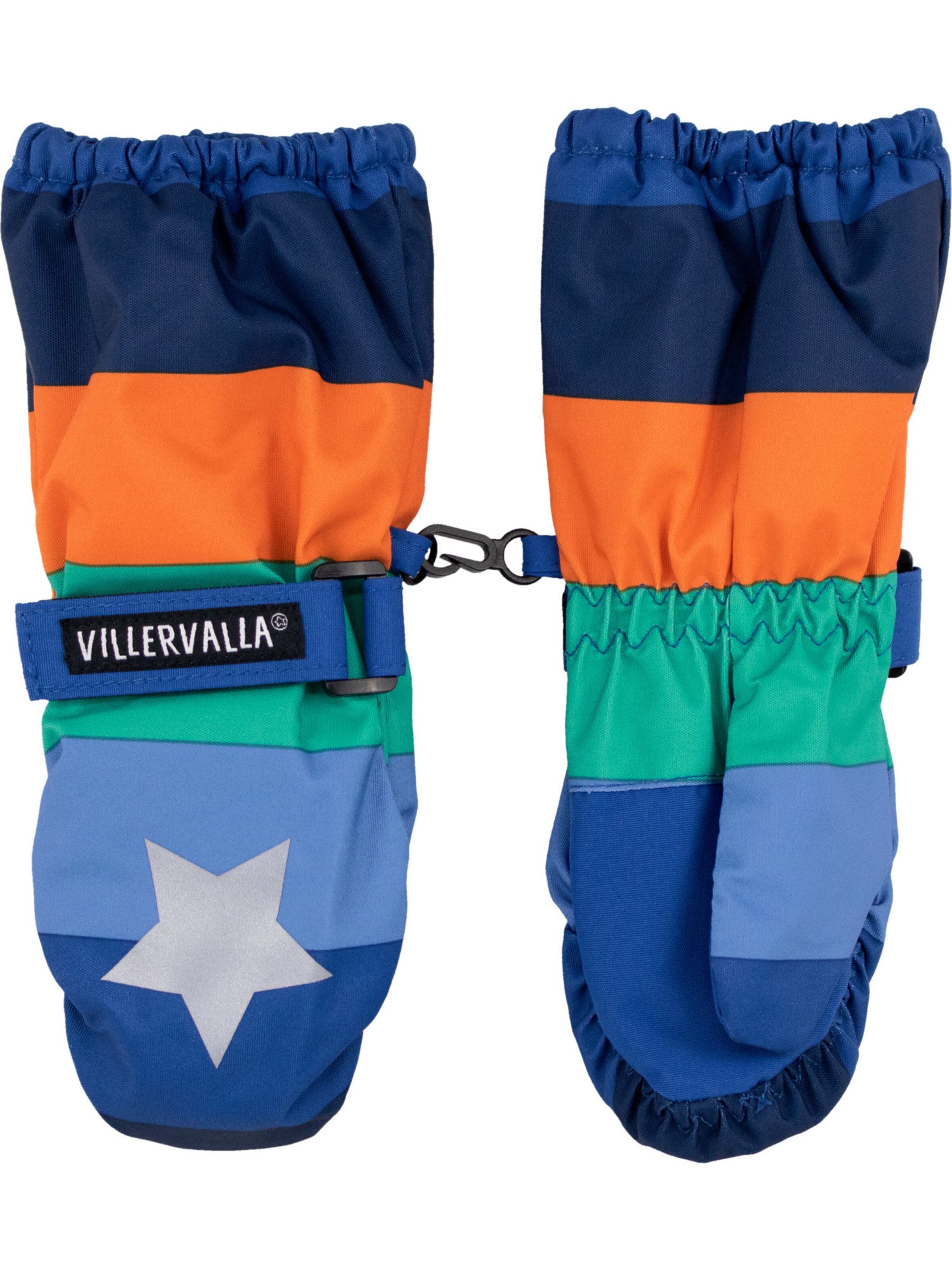 Villervalla Handschuhe 'Sterne' in Blau: Vorderseite