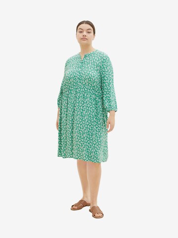 Tom Tailor Women + Shirt Dress in Green: front