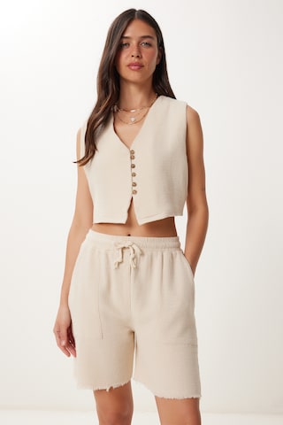 Happiness İstanbul Spodnie do garnituru w kolorze beżowy