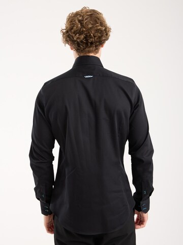 Slim fit Camicia 'Roma' di 7Camicie in nero