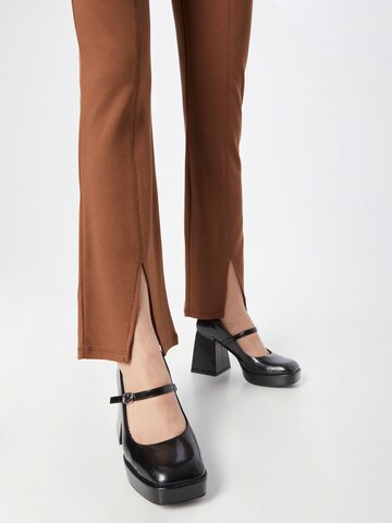 NU-IN Flared Pants in Brown