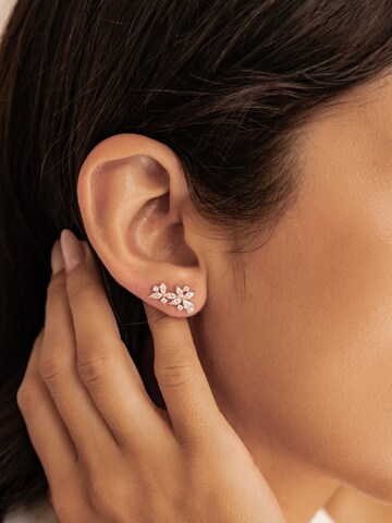 Hey Happiness - Pendientes 'Marquise Flower' en oro