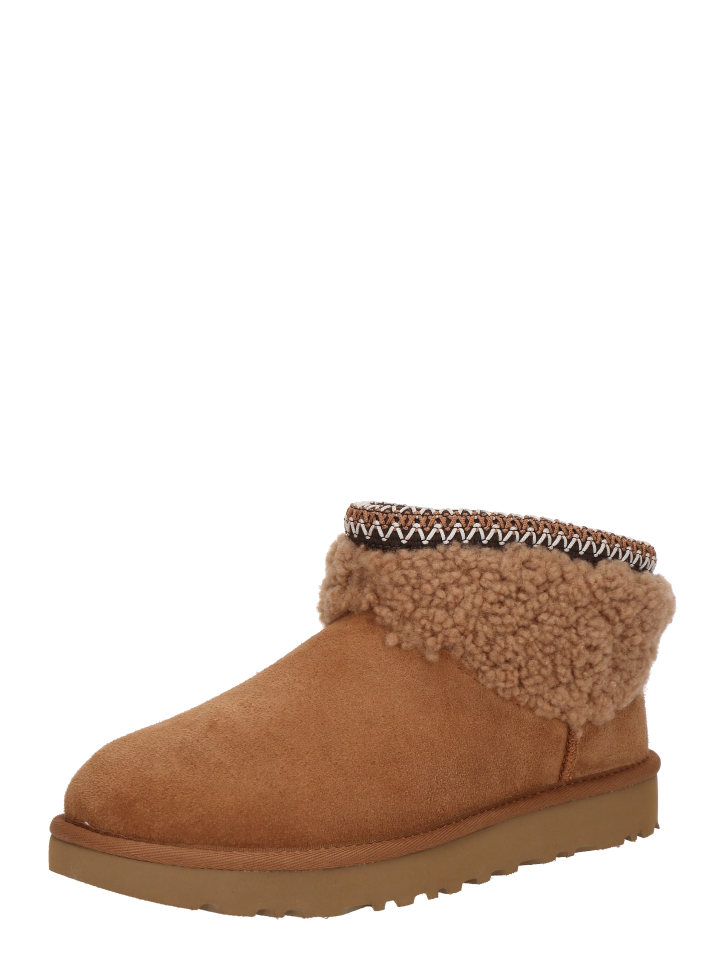 UGG Botki &#x27;Classic Ultra Mini Maxi Curly&#x27; w kolorze brązowy: przód