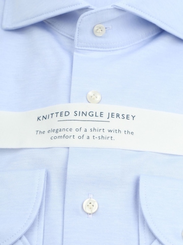 Profuomo Slim fit Button Up Shirt 'Knitted' in Blue