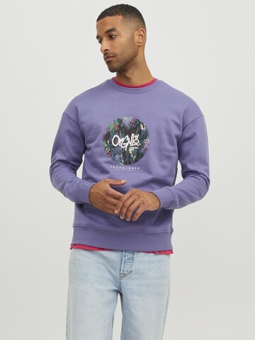 Sweat-shirt 'Silver Lake' JACK & JONES en violet : devant