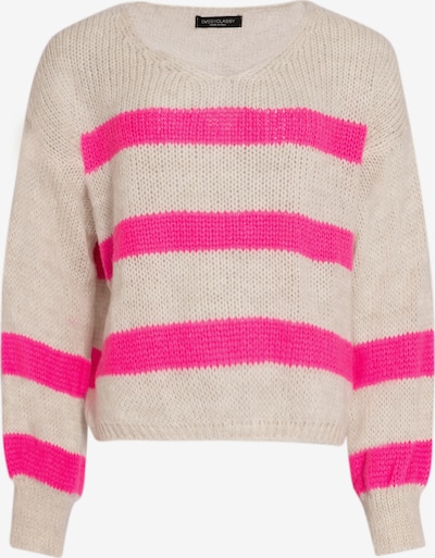 SASSYCLASSY Pull-over oversize en beige clair / rose néon, Vue avec produit