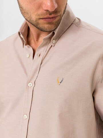 By Diess Collection - Ajuste regular Camisa de negocios 'Oxford' en beige