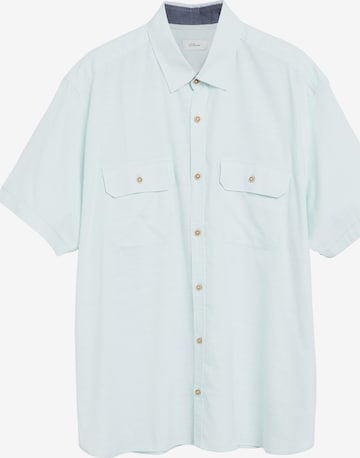 s.Oliver Men Big Sizes Hemd in Blau: Vorderseite