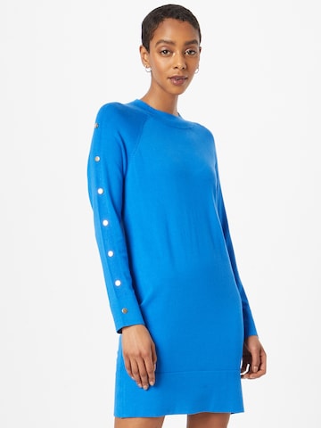 Wallis Gebreide jurk in Blauw: voorkant
