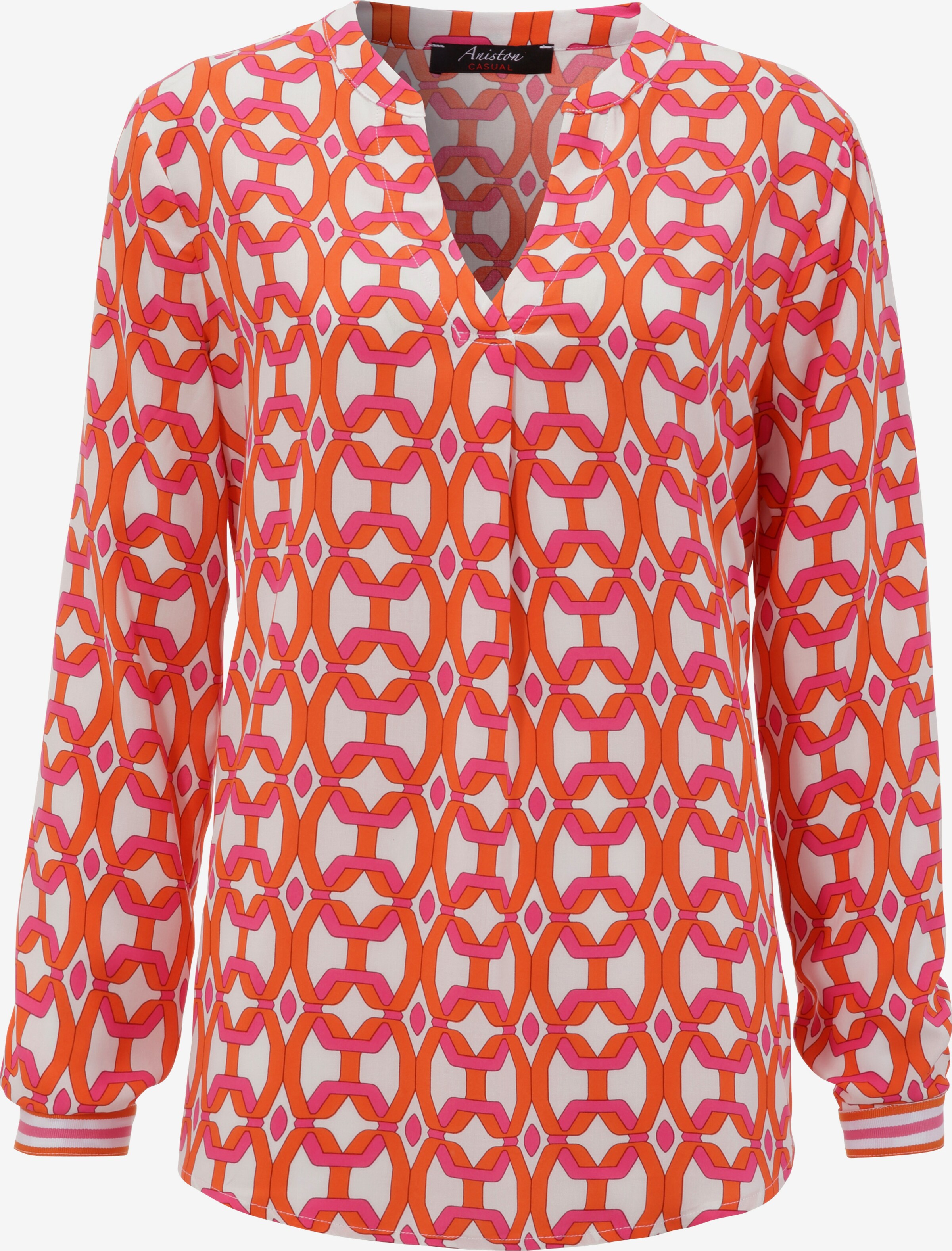 Aniston CASUAL Bluse in Orange, Pink, Weiß | ABOUT YOU