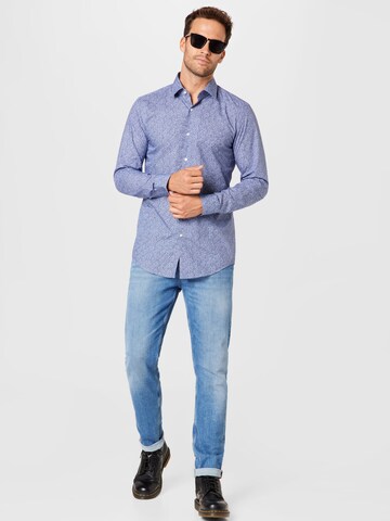 HUGO Red Regular Fit Hemd 'Kenno' in Blau