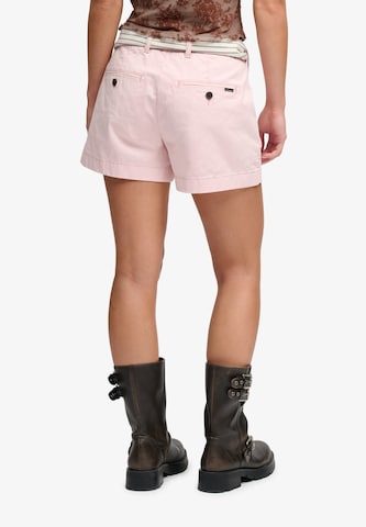 Loosefit Pantalon chino Superdry & Co en rose