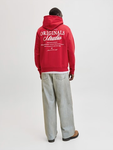 JACK & JONES Sweatshirt 'JORNORREBRO' i röd