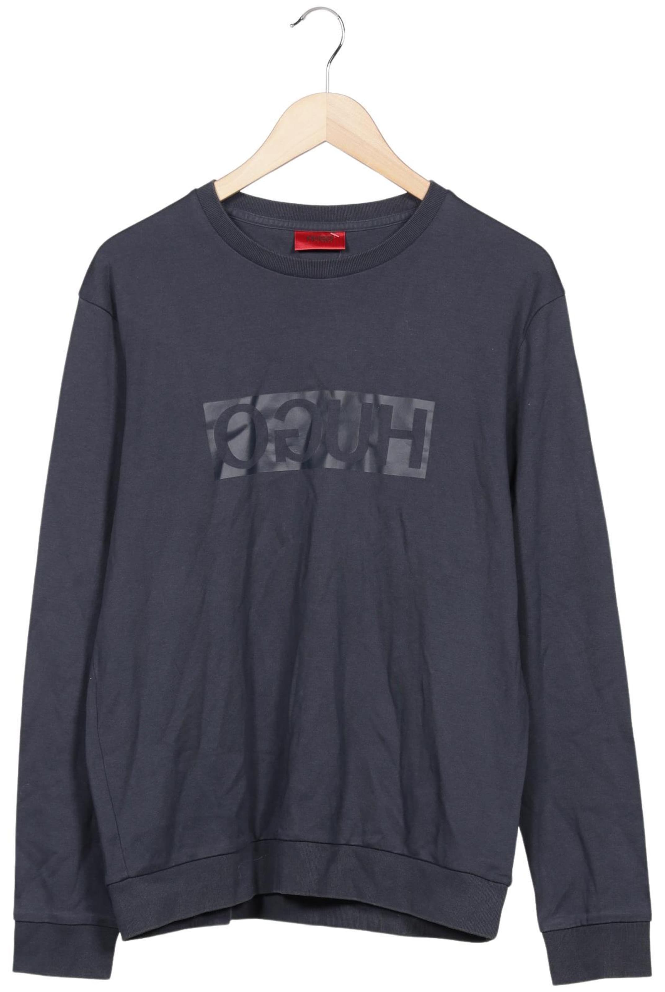 HUGO Sweatshirt & Zip-Up Hoodie in L in Grey: front