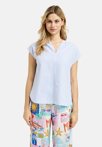 Milano Italy Bluse in Blau: Vorderseite