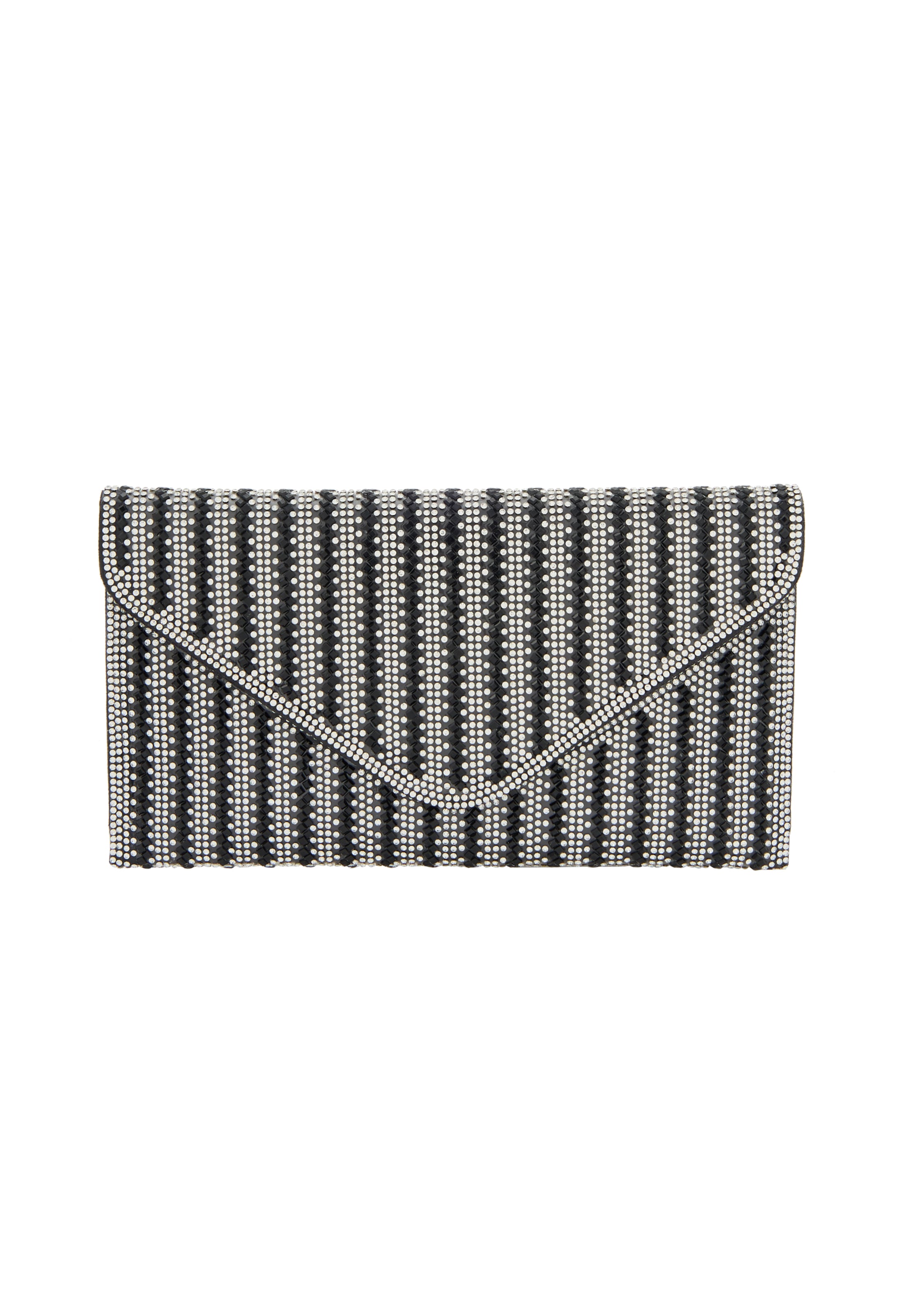 faina Clutch in schwarz / weiß, Produktansicht