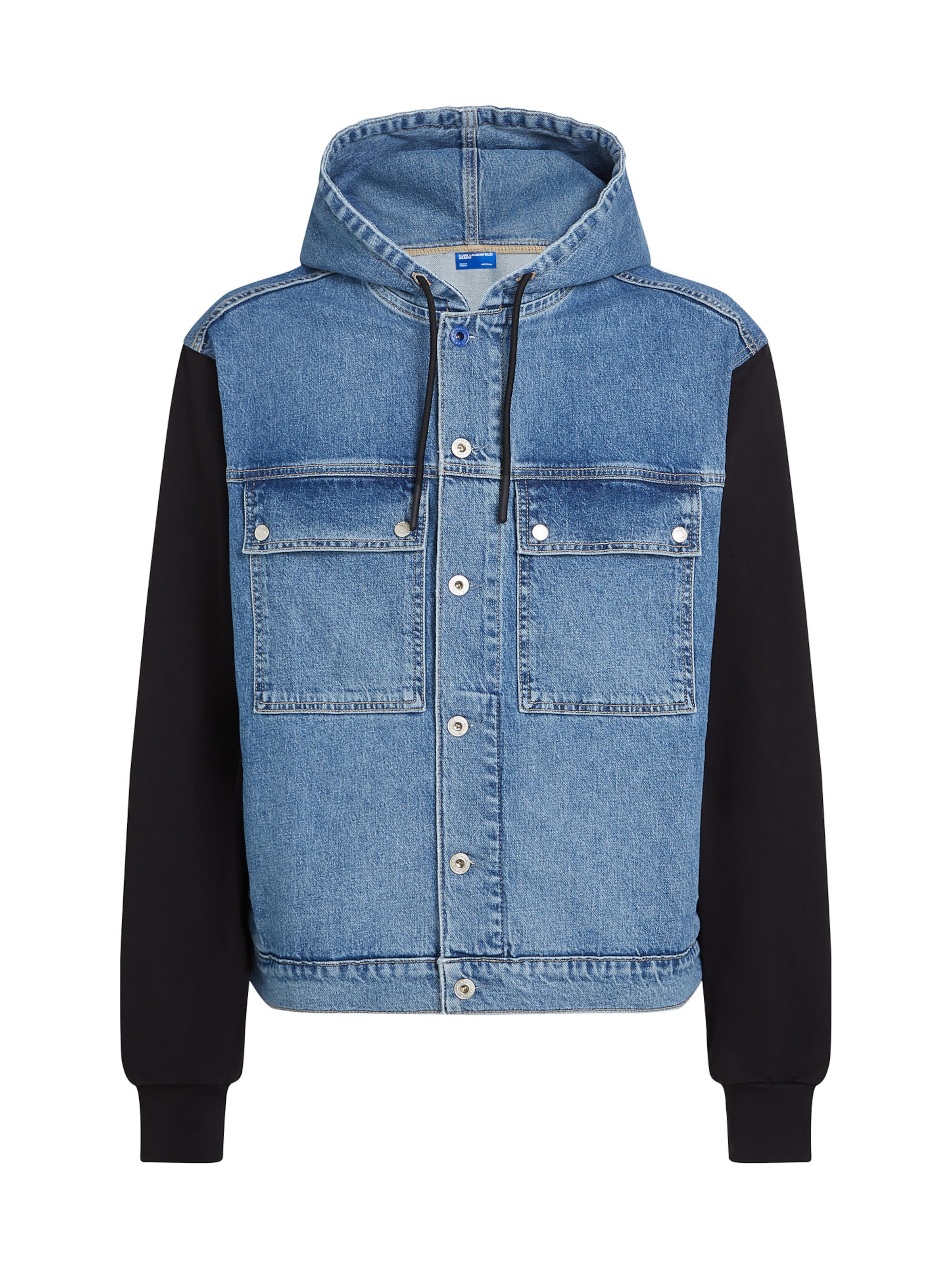 KARL LAGERFELD JEANS Φθινοπωρινό και ανοιξιάτικο μπουφάν σε μπλε: μπροστά