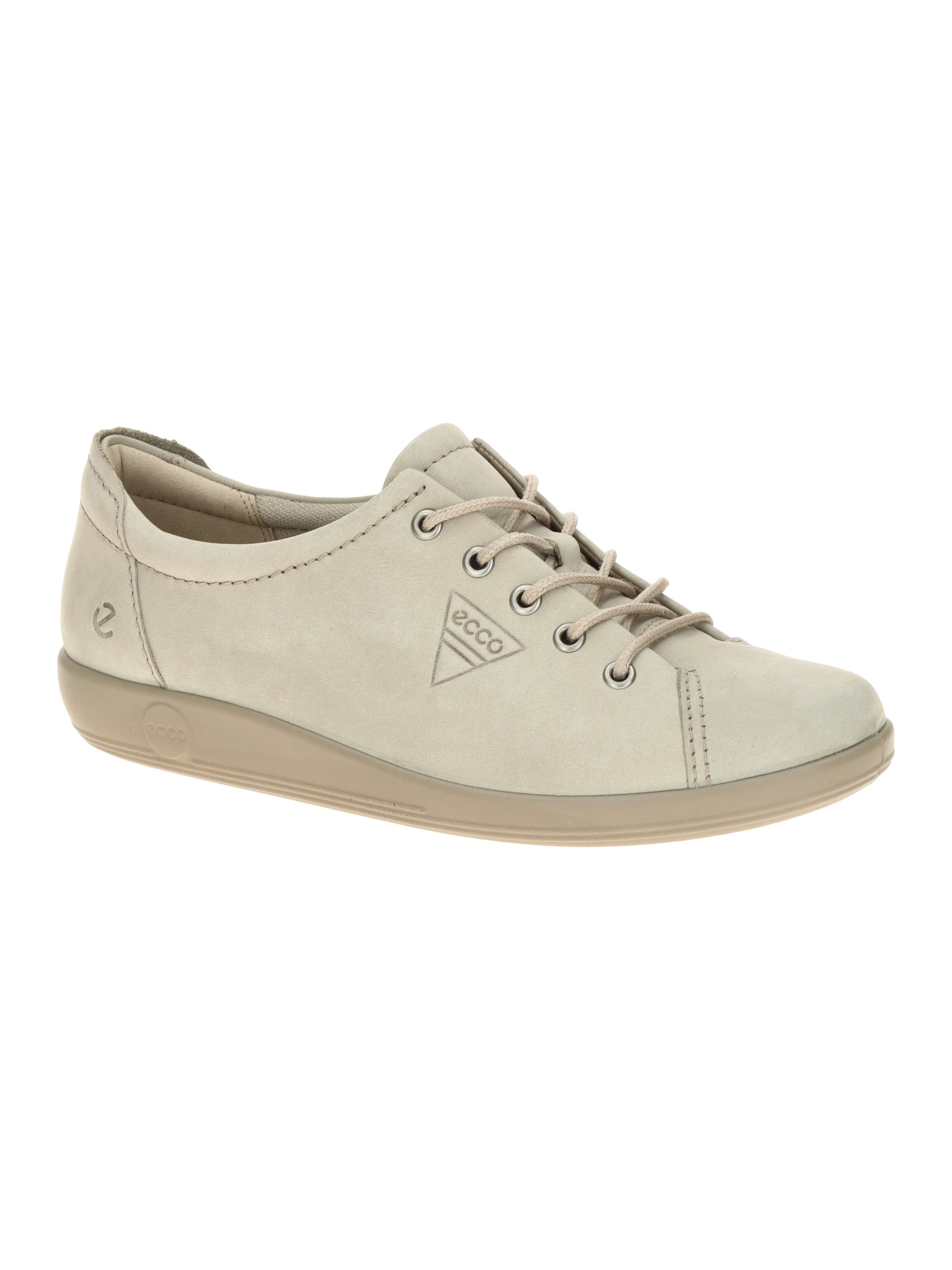 ECCO Lace-Up Shoes 'Ecco Soft 2 Schuhe grau Nubuck Schnürer 206503' in Grey: front