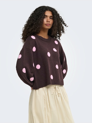 ONLY Pullover 'ONLRICA' in Braun: Vorderseite