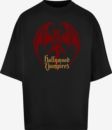 Merchcode Shirt 'Hollywood Vampires' in Zwart: voorkant