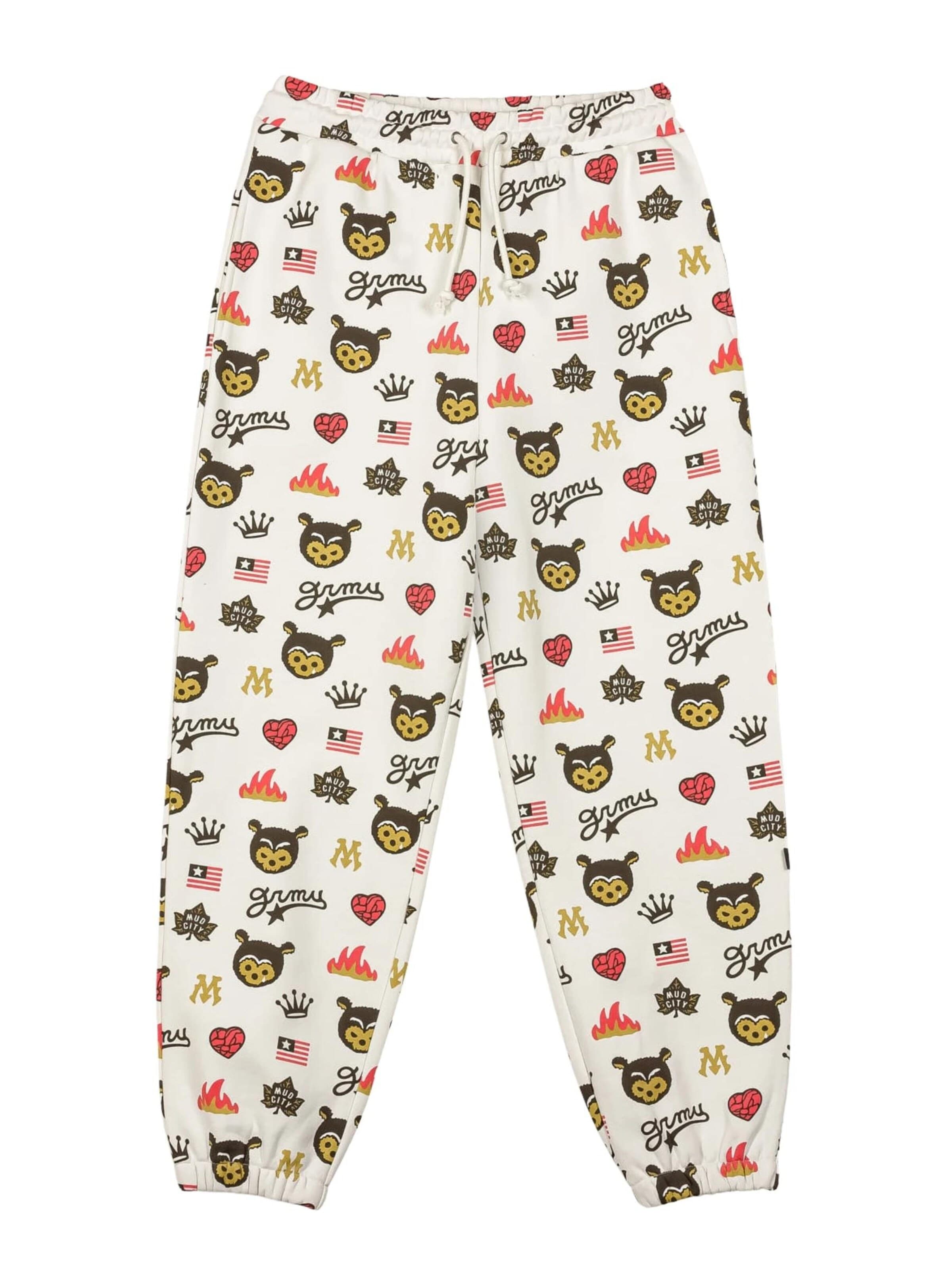 Regular Pantalon de sport Grimey en blanc