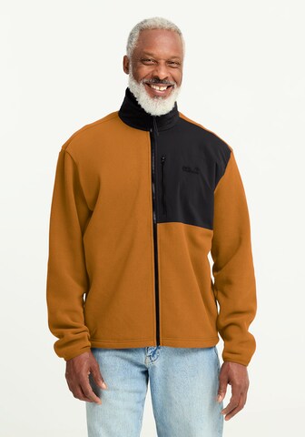 JACK WOLFSKIN Funktionsfleecejacke in Braun: Vorderseite