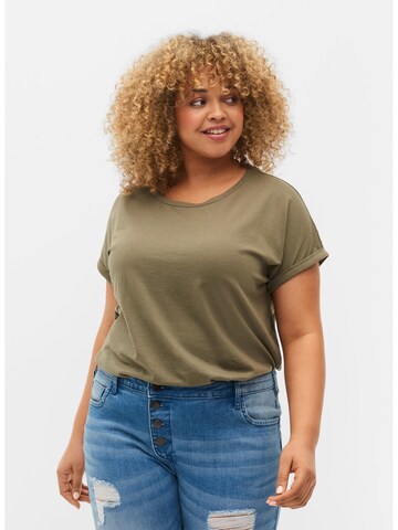 Zizzi Shirt 'KATJA' in Green: front